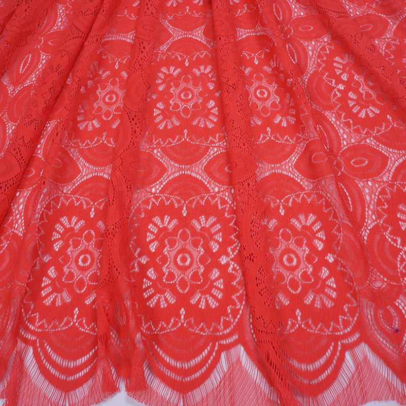 Dress Eyelash Cutwork Lace Fabric for Women's Wear Wholesale Supplier 14